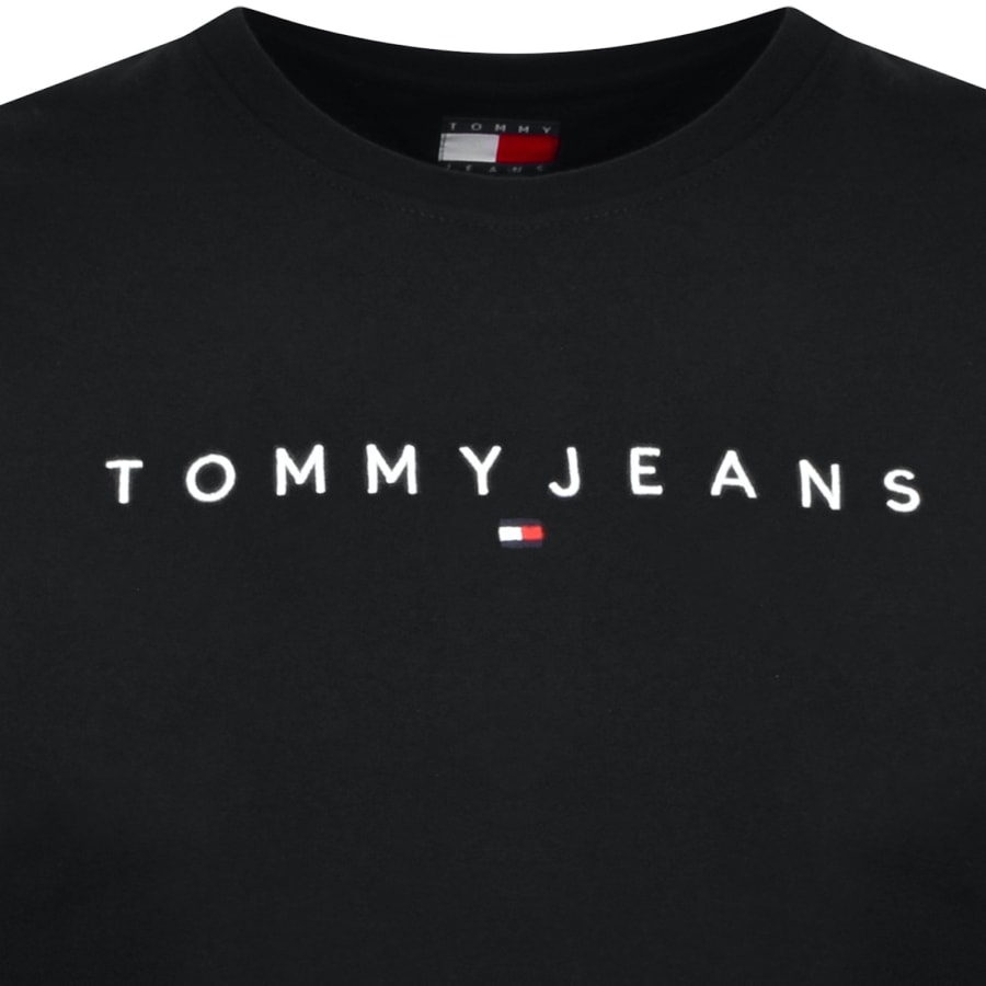 Tommy Jeans Linear Logo T Shirt Black